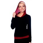 Pull cachemire col v avec capuche carla