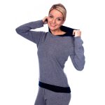 Pull cachemire col v avec capuche carla