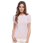 Pull cachemire ras du cou 2 fils manches courtes melissa
