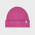 Bonnet en laine d'agneau rose bubblegum