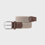 Ceinture tresse lastique beige sable