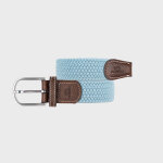 Ceinture tresse lastique bleu nuage
