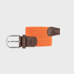 Ceinture tresse lastique tangerine