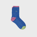 Chaussettes en coton peign vintage - bleu lectrique