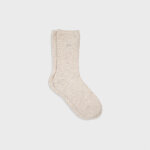 Chaussettes en laine avec angora beige