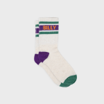 Chaussettes tennis ecru et violet