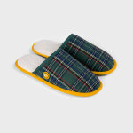 Chaussons � carreaux vert