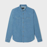 Chemise en denim bleu ciel