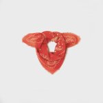 Petit foulard en 100% laine alice - rouge