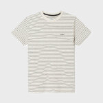 T - shirt en 100% coton biologique authentique - ray noir et beige