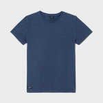 T - shirt en 100% coton biologique garment dye - bleu marine