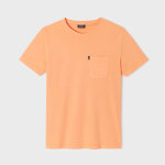 T - shirt en 100% coton biologique garment dye - orange