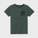 T - shirt en 100% coton biologique heavy - ray vert et blanc
