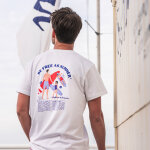 T - shirt en 100% coton biologique surfeur - blanc, imprim� surfeur