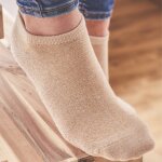 Socquettes coton beige