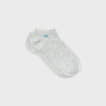 Socquettes en coton peign� unies - gris clair chin�