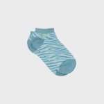 Socquettes pailletées en coton peigné zèbre - bleu Socquettes pailletées en coton peigné zèbre - bleu