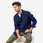 Surchemise en denim - marine