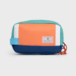 Trousse de toilette en polyester recycl� - orange et vert