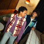 Veste sherpa femme zippée sans manches - carreaux Veste sherpa femme zippée sans manches - carreaux