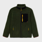 Veste sherpa mixte zippe kaki