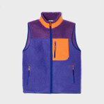 Veste sherpa mixte zippe sans manches bubblegum
