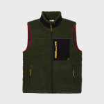 Veste sherpa mixte zippée sans manches kaki Veste sherpa mixte zippée sans manches kaki