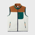 Veste sherpa mixte zippe sans manches pistache