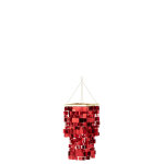 Abat - jour chandelier carr� pvc rouge small