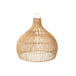 Abat - jour poire rotin naturel