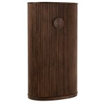 Armoire de bar reyi eb bois de manguier brun fonc�