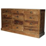 Bas de buffet sullivan 12 tiroirs style industriel