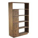 Bibliothque luna en bois style industriel