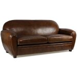 Canap 3 places cuir club rojack vintage