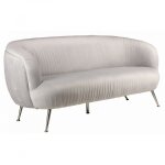 Canap 3 places gris velours paradis