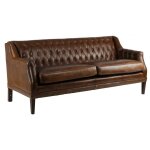Canap 3 places marron cuir le dandy vintage