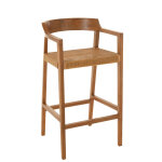 Chaise de bar emma teak marron