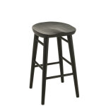 Chaise de bar mika teck noir