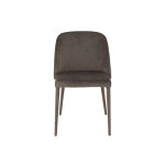Chaise charlotte textile / metal gris moyen