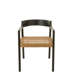 Chaise emma teak noir / marron