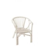 Chaise enfant filou rotin blanc