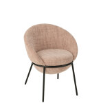 Chaise fer rose clair / noir