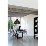 Chaise helene metal / textile beige