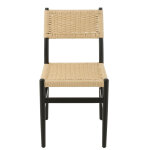 Chaise lap bois de hetre / corde noir