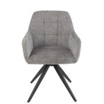Chaise louna acier / acrylique gris