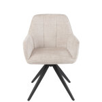 Chaise louna acier / acrylique ivoire