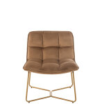 Chaise lounge lisa metal / textile marron