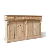 Comptoir bar style industriel glacire bois massif clair edgar