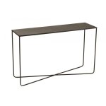 Console rectangulaire pied croix métal noir Console rectangulaire pied croix métal noir