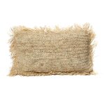Coussin bohme chic naturel en raphia